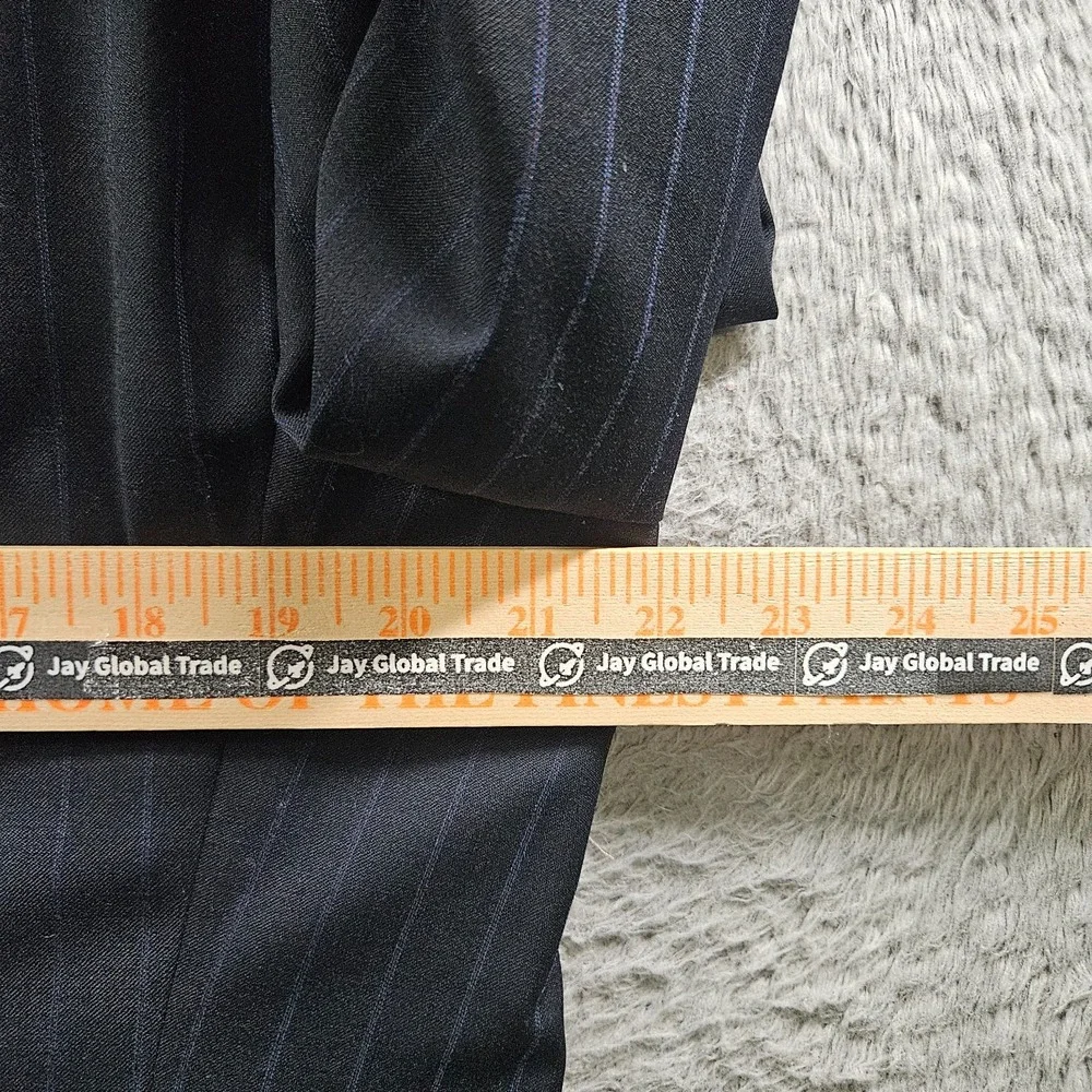 Burberry 42L Wool Suit Blazer Jacket‎ Men Navy Striped